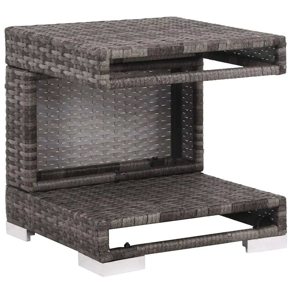 Set Divani da Giardino 7 pz con Cuscini in Polyrattan Grigio 44428