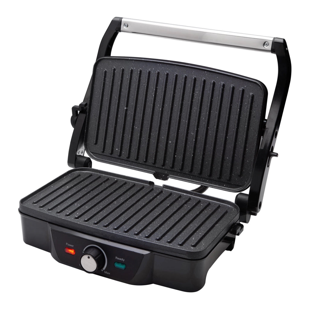 Piastra elettrica panini sandwich press grill, apertura 180°, piastre antiaderenti 28x17cm, 1600W cucina - SOGO