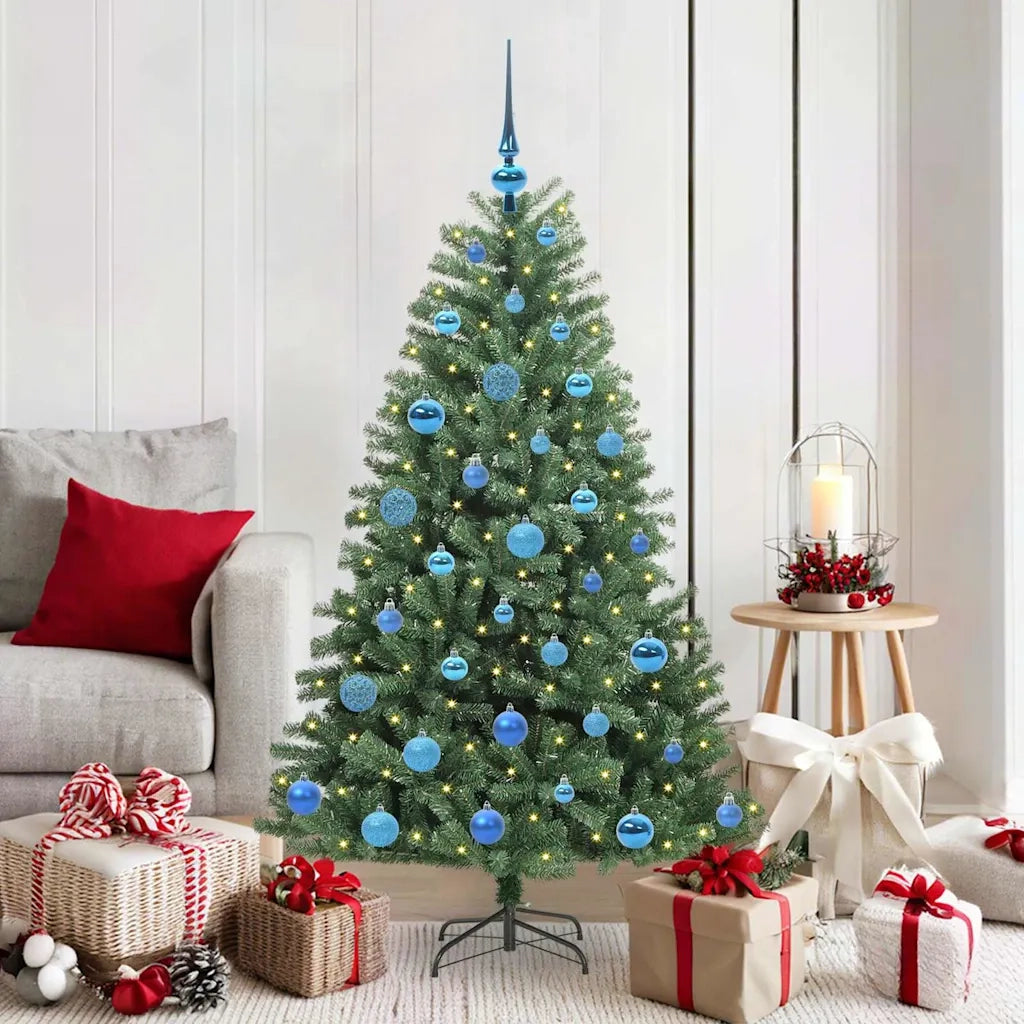 Albero di Natale Artificiale con Rami Pieghevoli Verde 150 cm