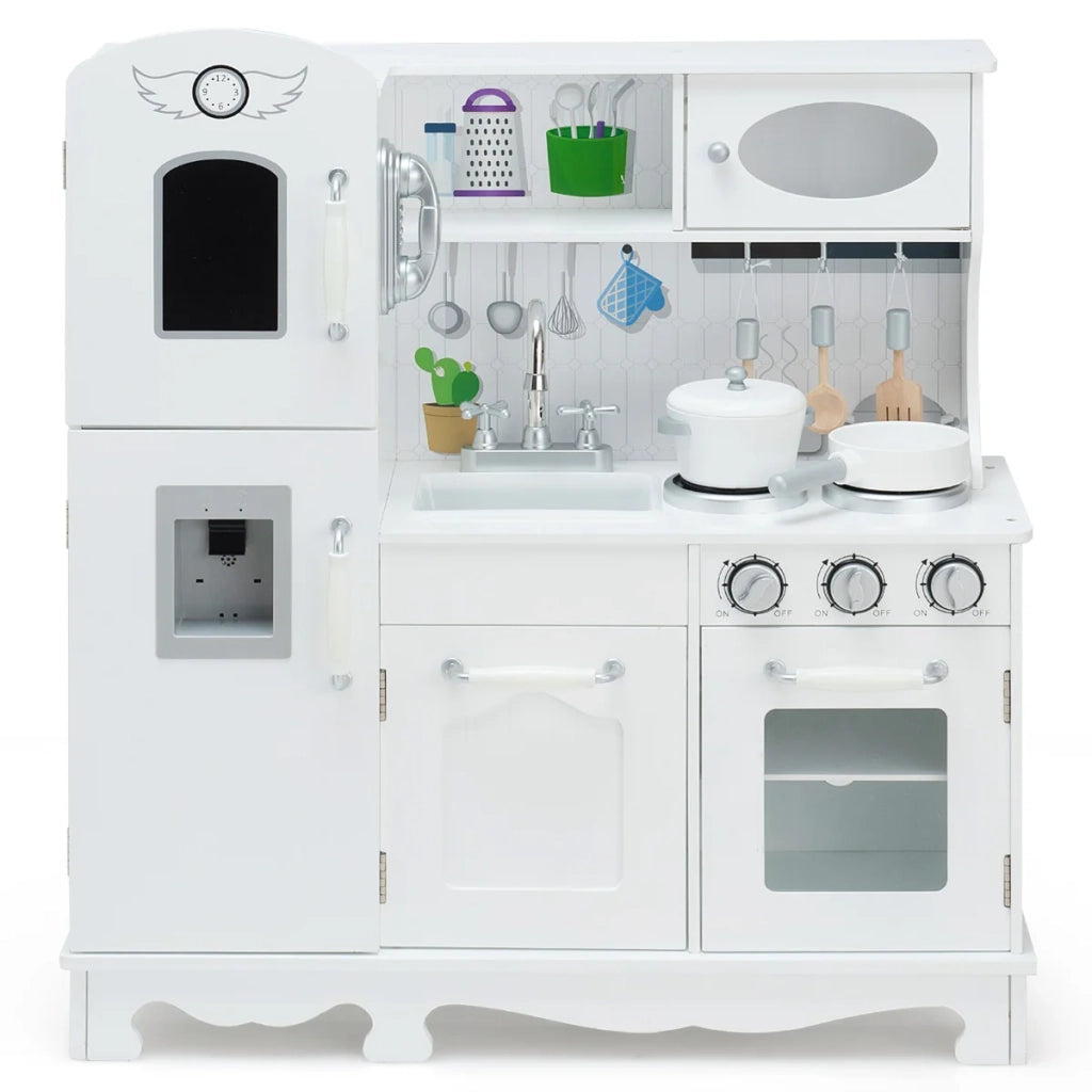 Cucina per bambini 79 x 30 x 88,5 cm con suono e luce gioco di ruolo design scandinavo MDF bianco 20_0011627