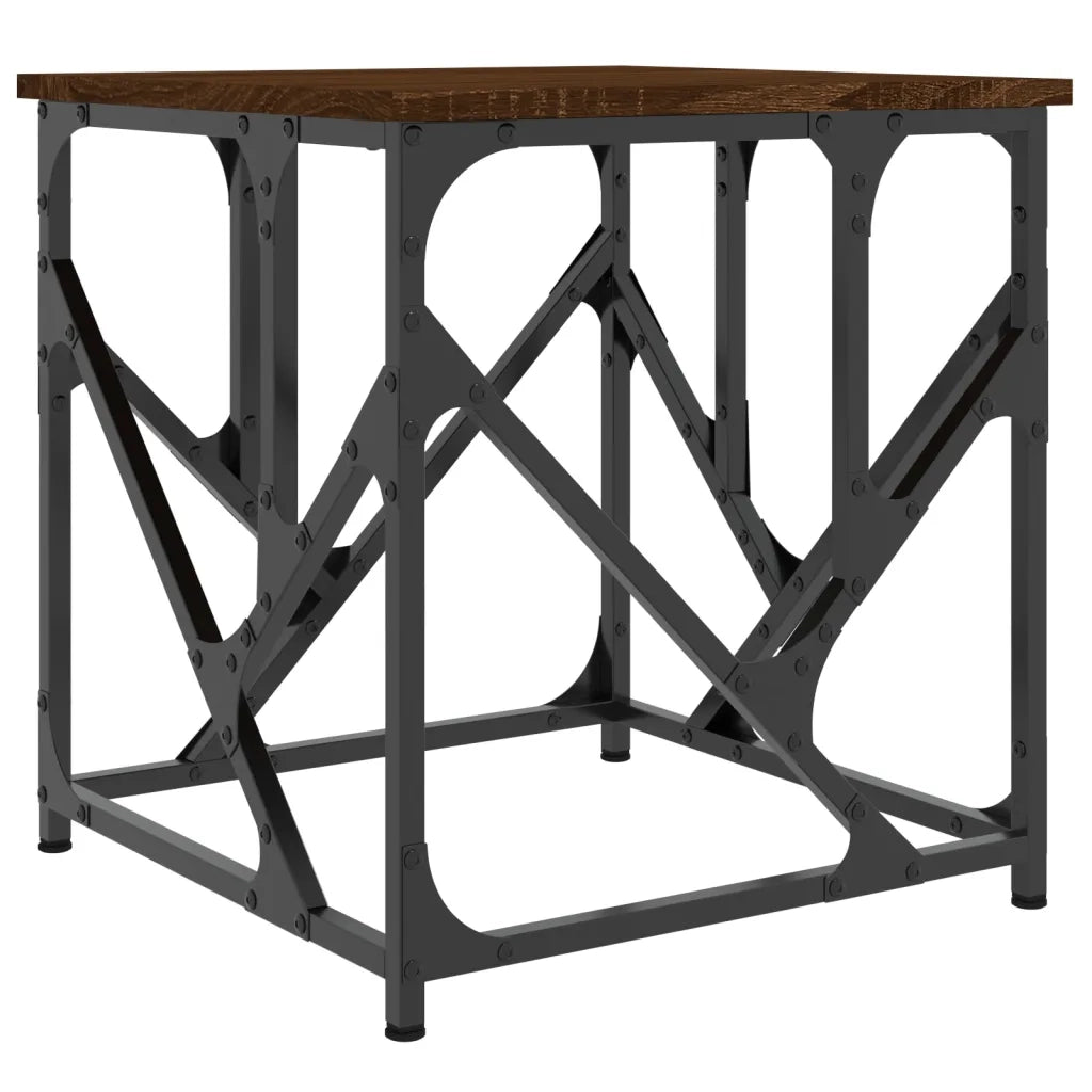 Tavolino salotto | Tavolino da caff¨¨ | Tavolino da Soggiorno Rovere Marrone 45x45x47,5 cm Legno Multistrato