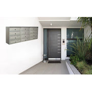 ALUBOX SLIM Cassette Postali Condominiali 12 Posti 50X116X30 Cm In Lamiera Zincata E Alluminio Cassetta Postale Da Esterno Condominiale Con Sistema Anti Prelievo
