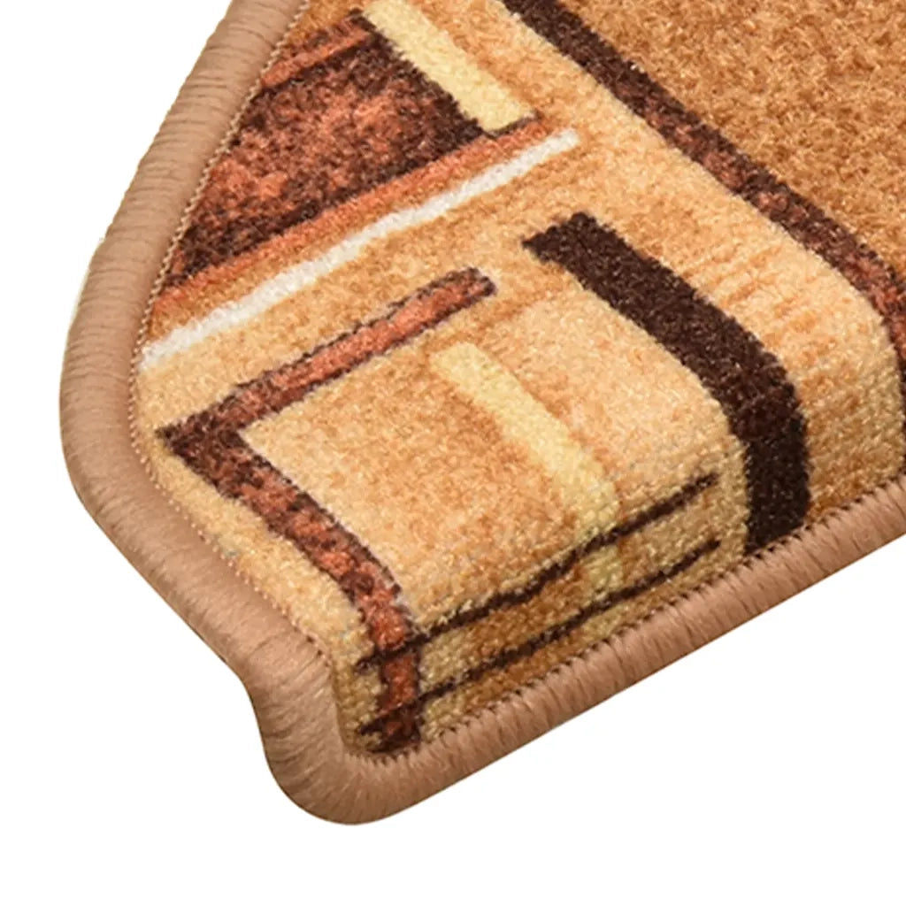 Tappetini per Scale Autoadesivi 5 pz 65x21x4 cm Beige 149832