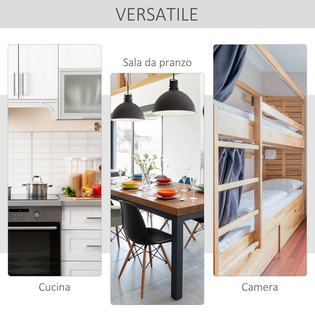 EasyComfort Tavolo da Pranzo Allungabile, Design Moderno, Tavolo Pieghevole Salvaspazio con Ruote 120 × 80 × 73cm