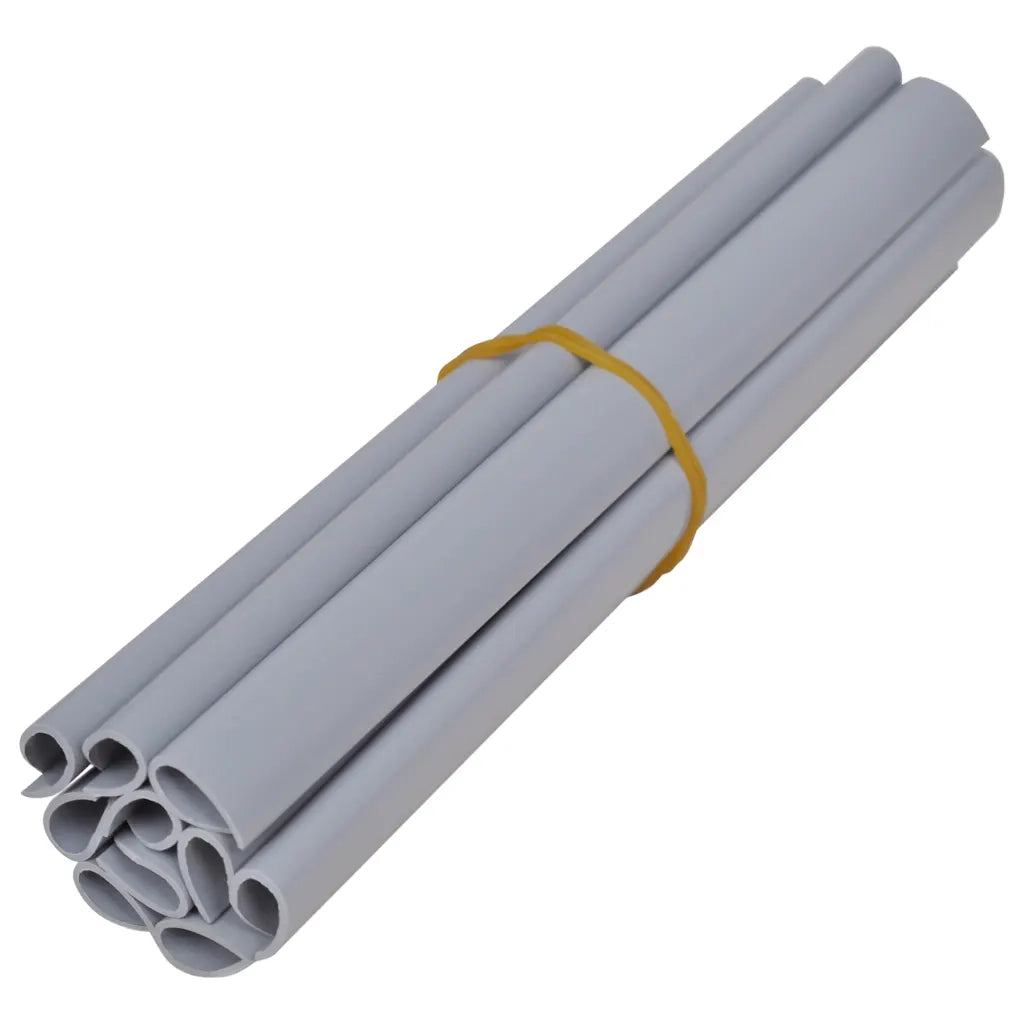 Recinzione Frangivento 4 pz in PVC 35x0,19m Grigio Chiaro Opaco 147872