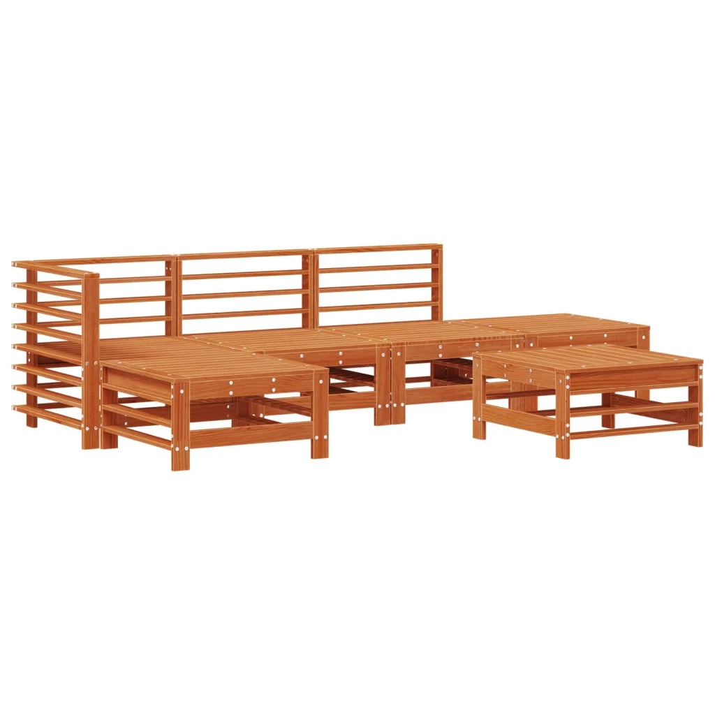 Set Lounge da Giardino 5 pcs Marrone Cerato