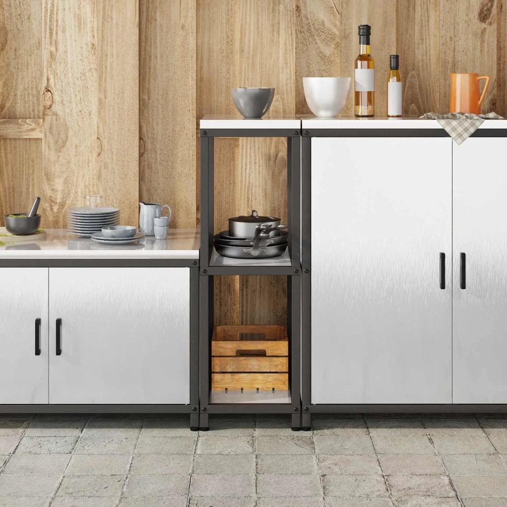 Stoccaggio in cucina Argento 30 x 50 x 92 cm Acciaio 874979