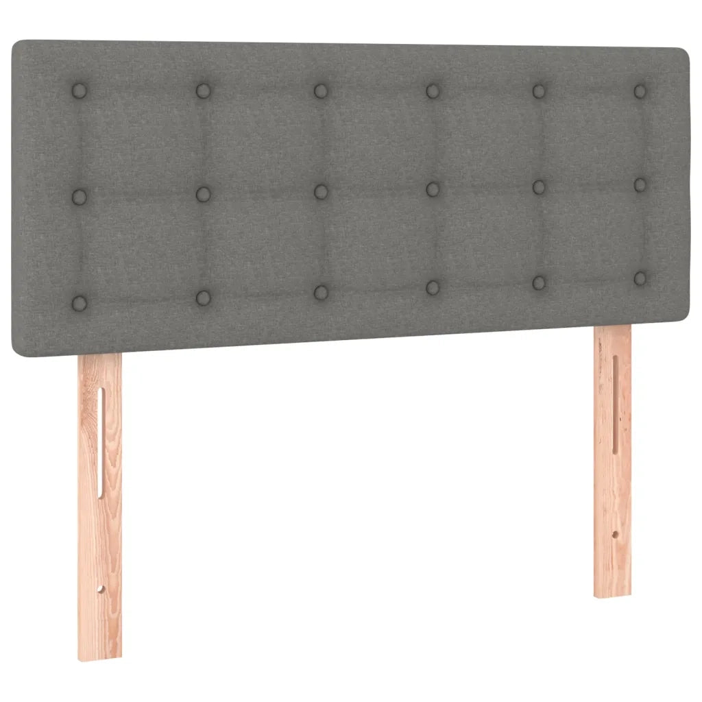 Giroletto a Molle con Materasso Grigio Scuro 120x190cm Tessuto