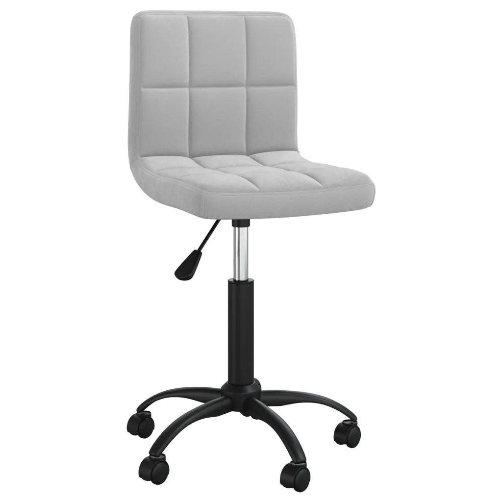 Sedia da Ufficio | Sedia da Gaming Girevole Grigio Chiaro in Velluto