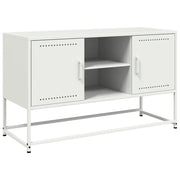 Mobile TV | Armadietto TV | Mobile Porta TV Bianco 100,5x39x60,5 cm in Acciaio