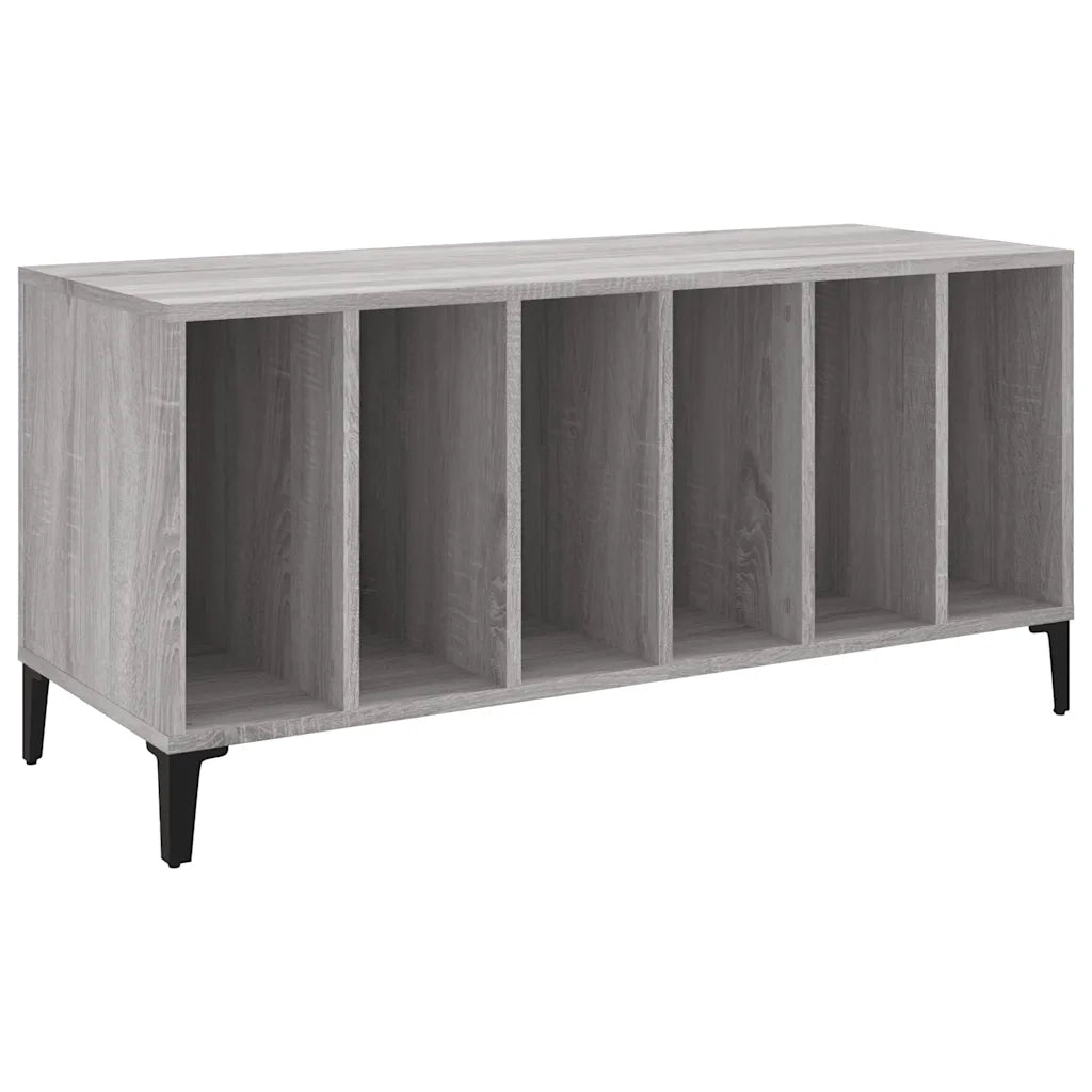 Mobile Porta Dischi Grigio Sonoma 100x38x48cm Legno Multistrato 831987