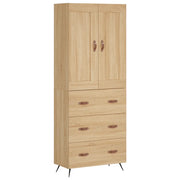 Credenza | Madia | Buffet da pranzo | Armadio da pranzo Rovere Sonoma 69,5x34x180 cm in Legno Multistrato
