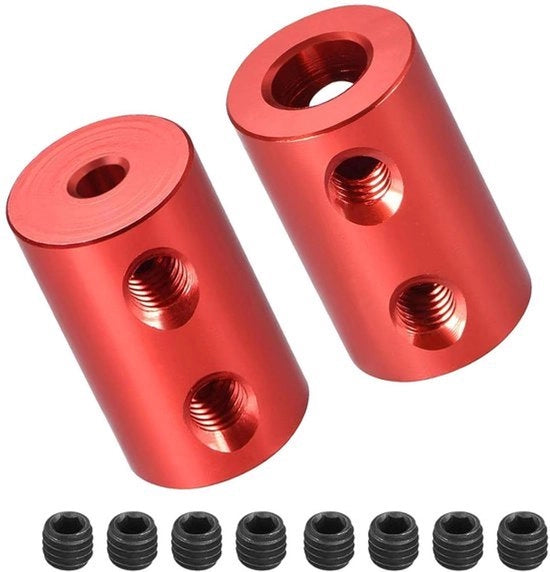 Connessione Rigida Adattabile - 12x20mm - Rosso - Resistentente all'Usura - 2 Pezzi - Adatto per Cavi da 2mm a 5mm