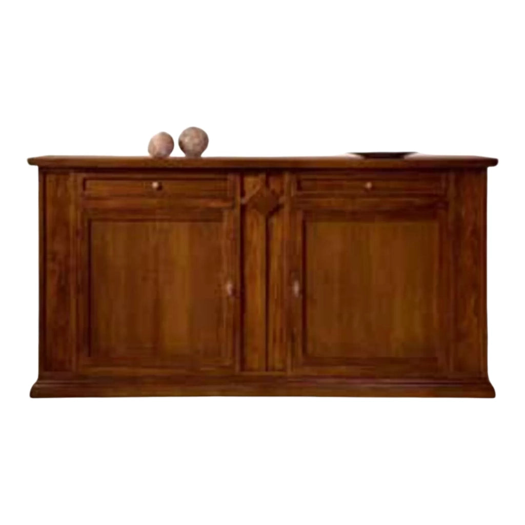 Madia credenza 2 porte in legno tinta noce 213x51x12 - Mobili 2G