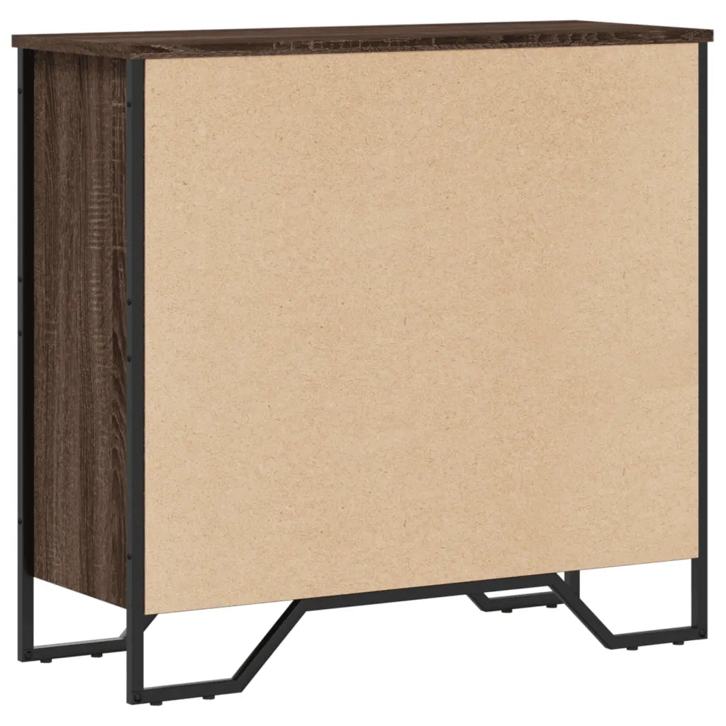 Libreria-Scaffale per Libri-Mobile di Stoccaggio Rovere Marrone 80x31x74,5 cm in Legno Multistrato