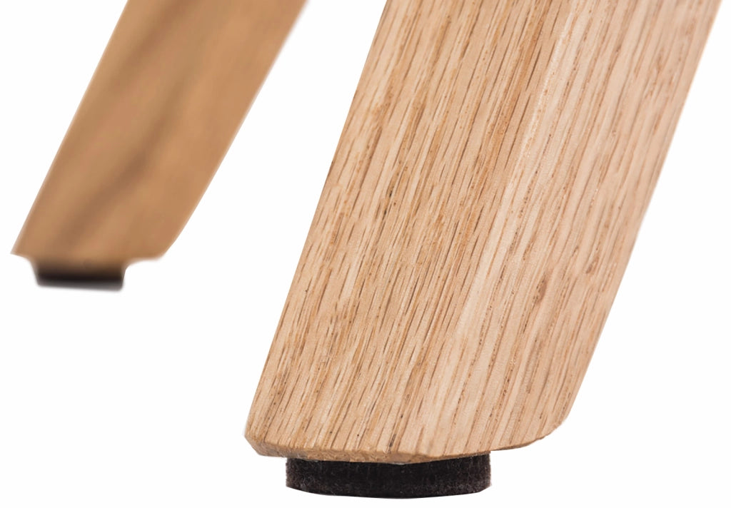 Sedia Pegleg Square in tessuto blu,natura
