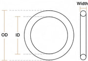 Set di 50 O-ring in gomma nitrilica - Antistatico - Resistente all'olio - Resistente al calore - Duraturo - Scatola di organizzazione - Anello di sigillatura