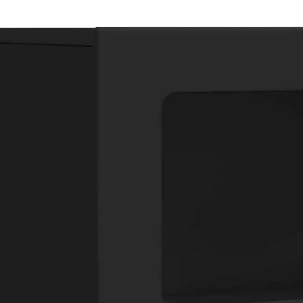Credenza-Buffet-Armadio da cucina Nero 80.5 x 35 x 59 cm Legno multistrato