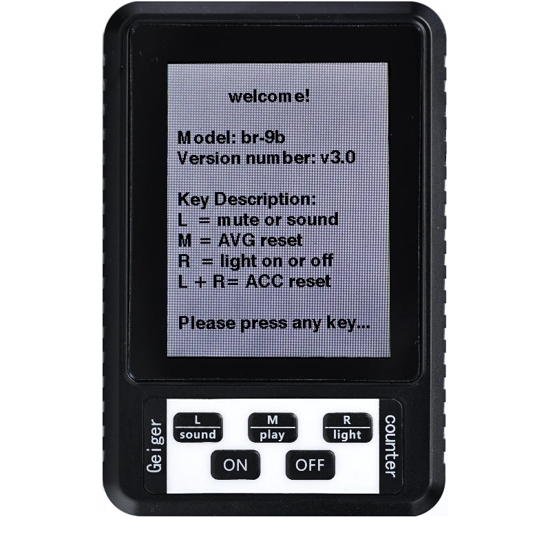 Contatore di Radiazioni Digitale Geiger XR1 BR-9B – Alta Precisione 0,001 μSv/h | Display LCD, Portatile