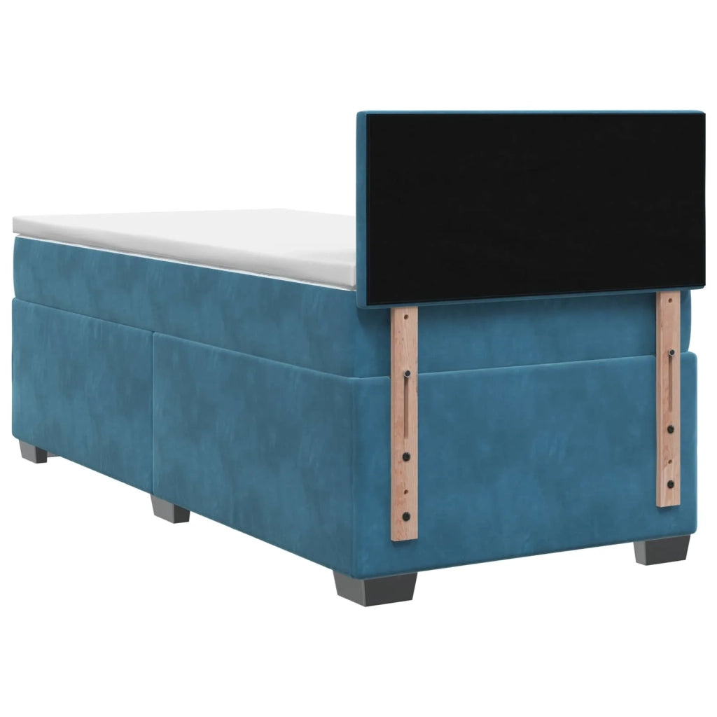 Letto box spring con materasso Blu Scuro 90 x 200 cm Velluto 3450642
