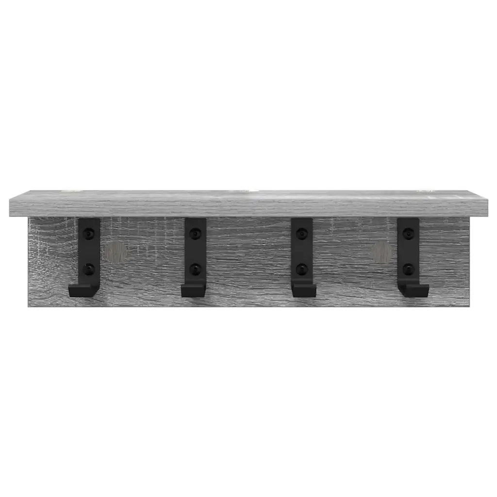 vidaXL Appendiabiti a muro Grigio sonoma 40 x 10.5 x 10.5 cm