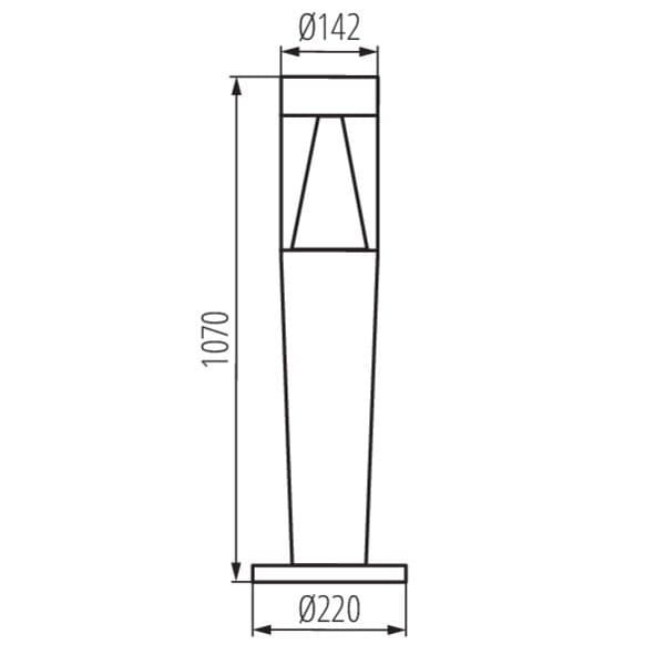 Kanlux INVO TR 29177 paletto esterno GU10 IP54 107cm