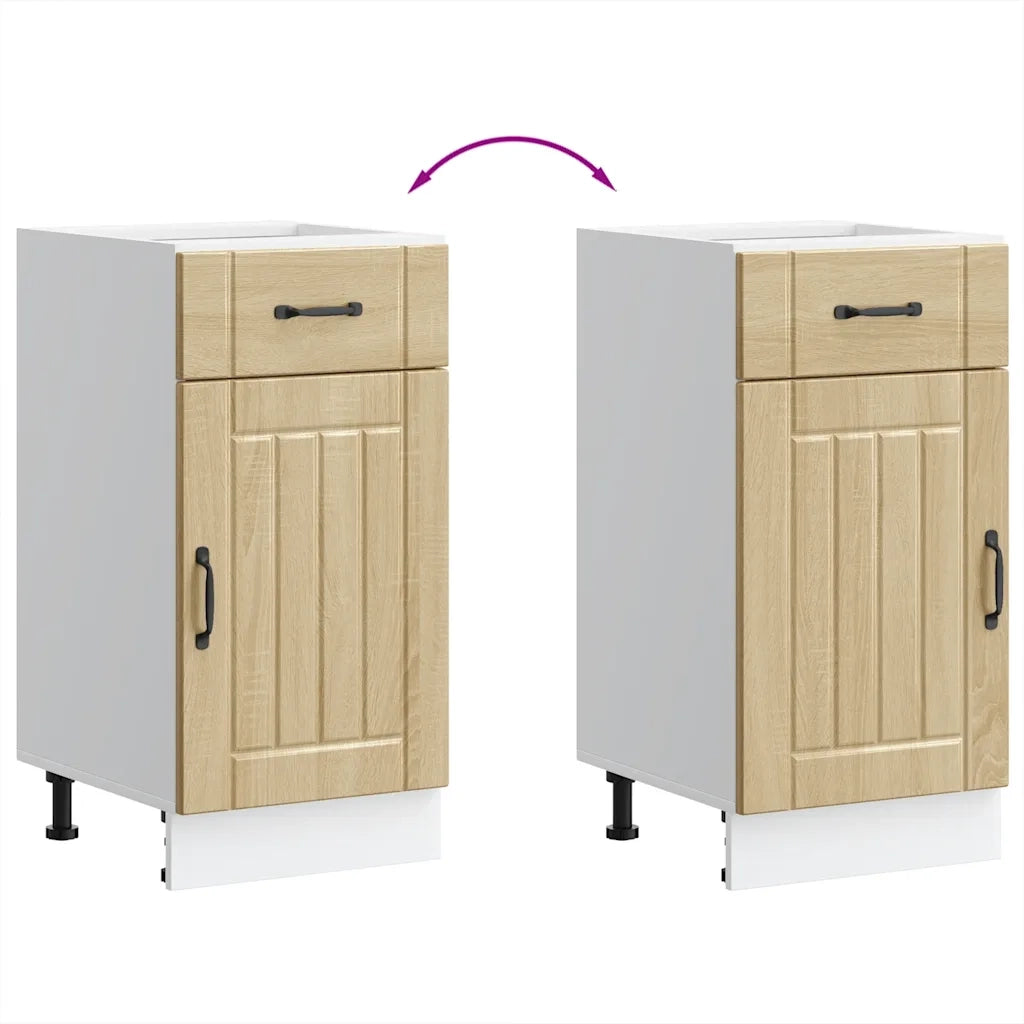 vidaXL Base da Cucina Lucca Rovere Sonoma in Legno Multistrato