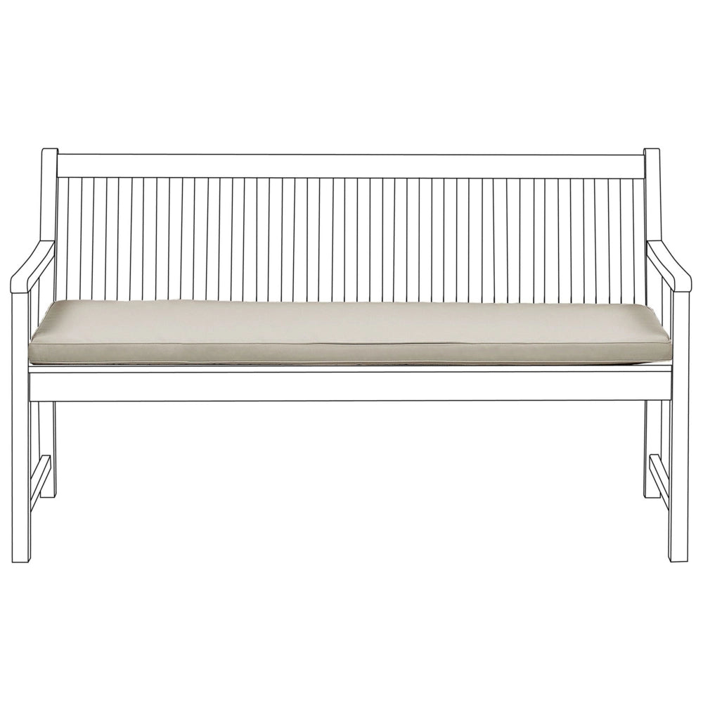 Cuscino per sedile da esterno Cuscino per panca resistente all'acqua in poliestere taupe 152 x 54 cm Giardino