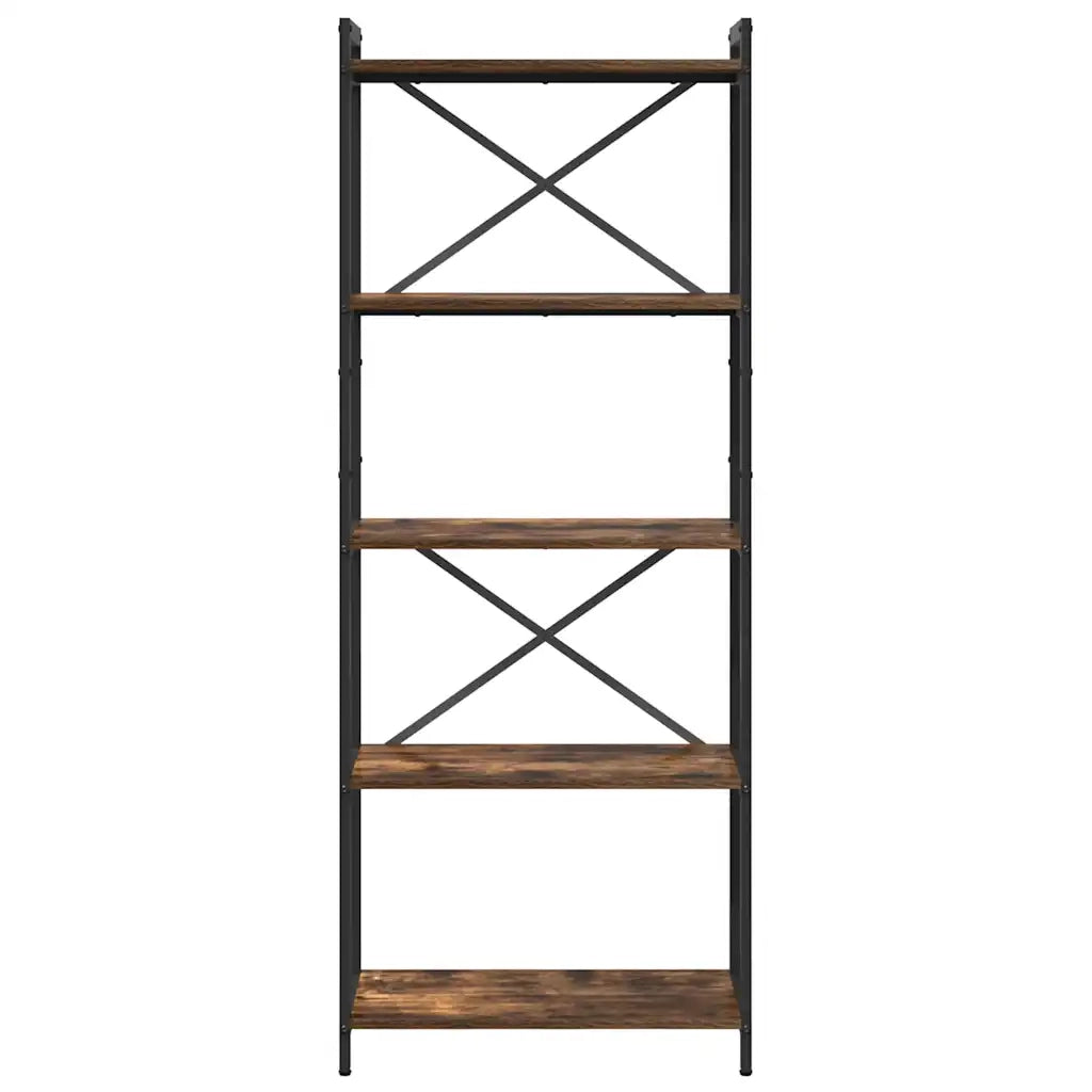 vidaXL Libreria Rovere fumo 60 x 30 x 153 cm Legno multistrato
