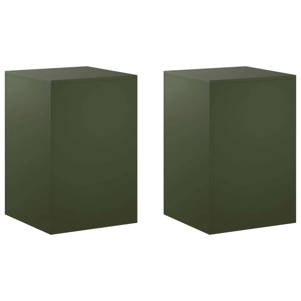 Supporto per piante 2 pcs Verde Oliva 40 x 40 x 60 cm Acciaio 8012537