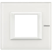 Bticino Axolute - Placca 2P Vetro Bianco HA4802VBB
