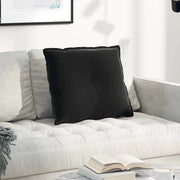 Cuscino per Schiena Nero 60 x 50 cm Tessuto in Cords 42014681