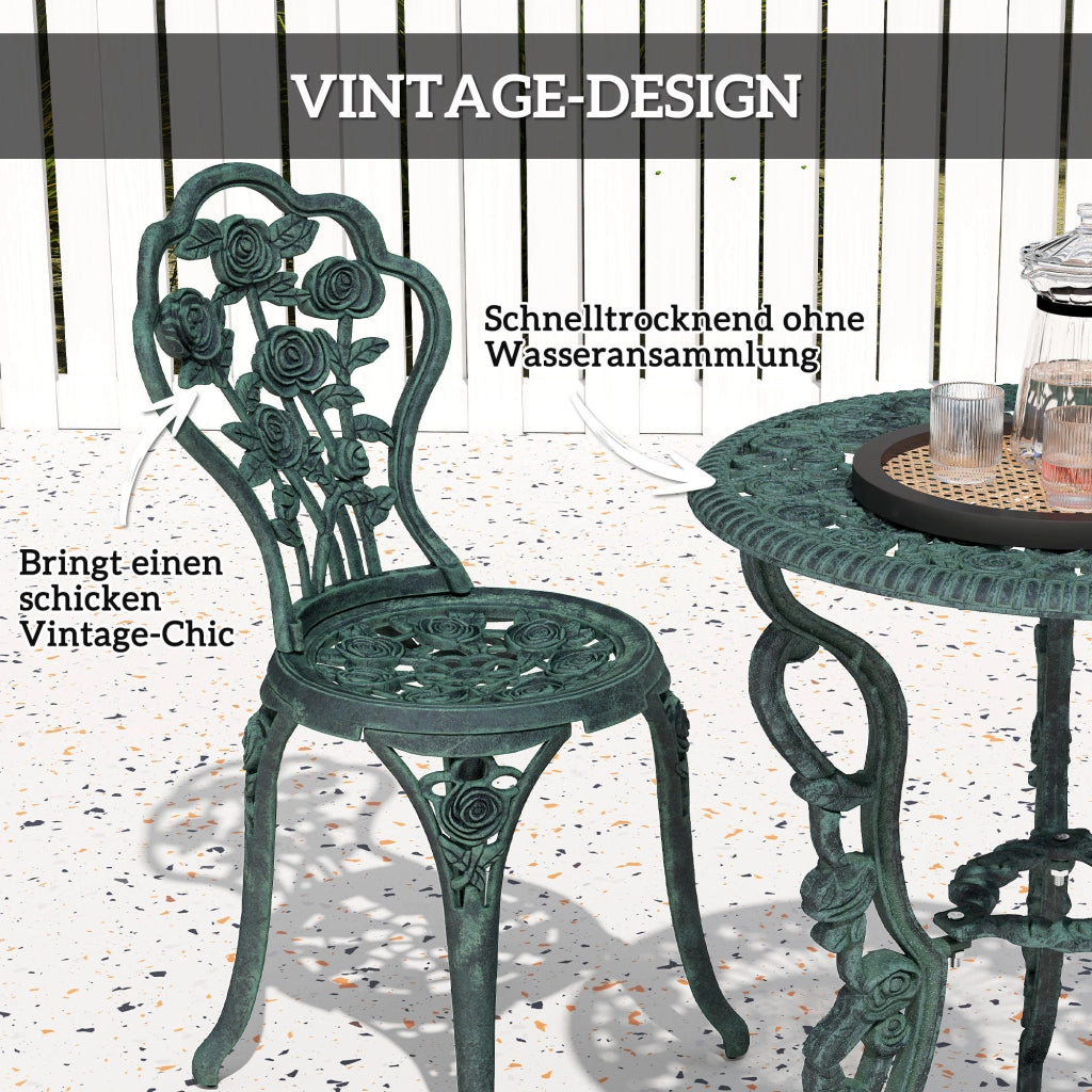 Set Bistrot 2 Posti per Esterno ¨C Zephmum ¨C Antracite Gussaluminium