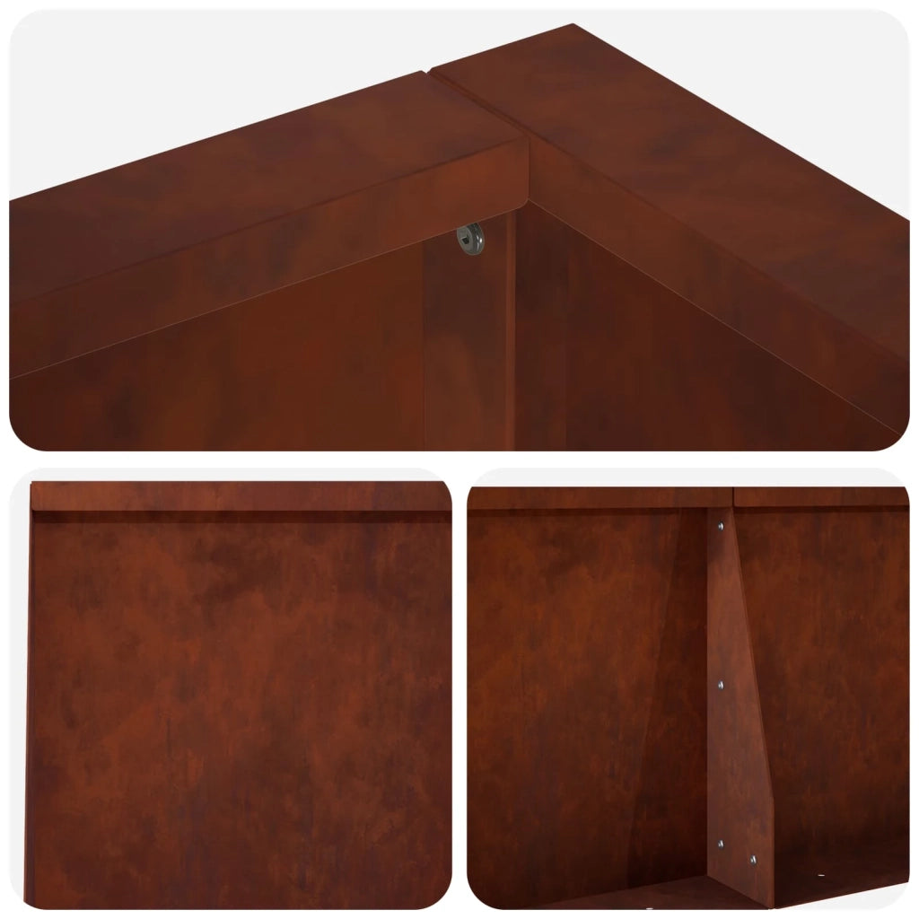 Muro di contenimento 8 pz 300 x 100 x 40 cm Acciaio Corten 3449253