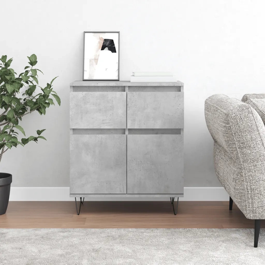 Credenza | Madia | Buffet da pranzo | Armadio da pranzo Grigio Cemento 60x35x70 cm in Legno Multistrato