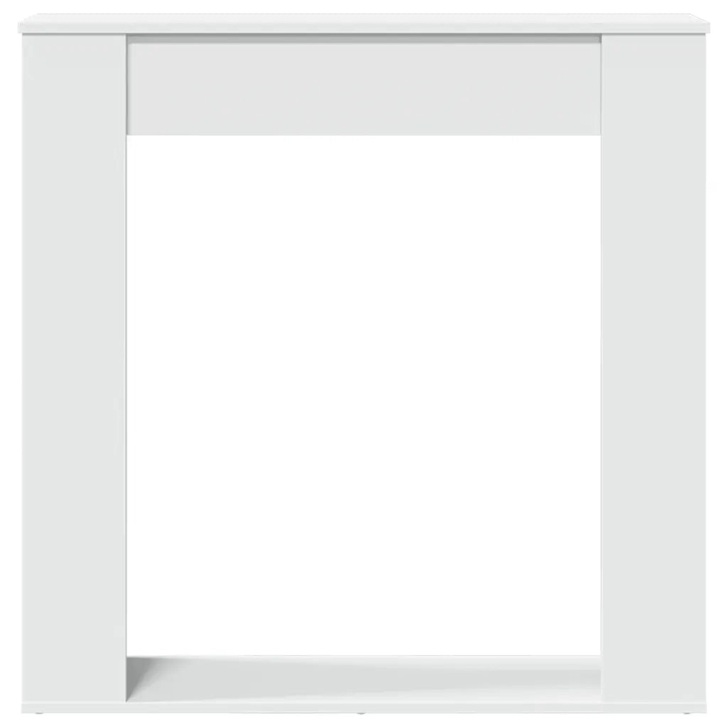 Cornice per Camino Bianca 100x20x100 cm in Truciolato
