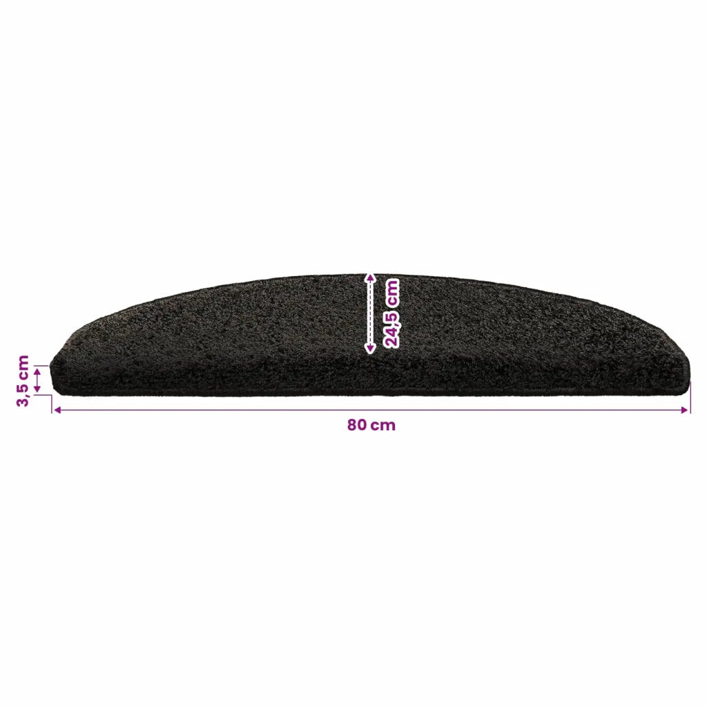 Tappetini per scale autoadesivi 15 pz 80 x 24,5 x 3,5 cm 42038652