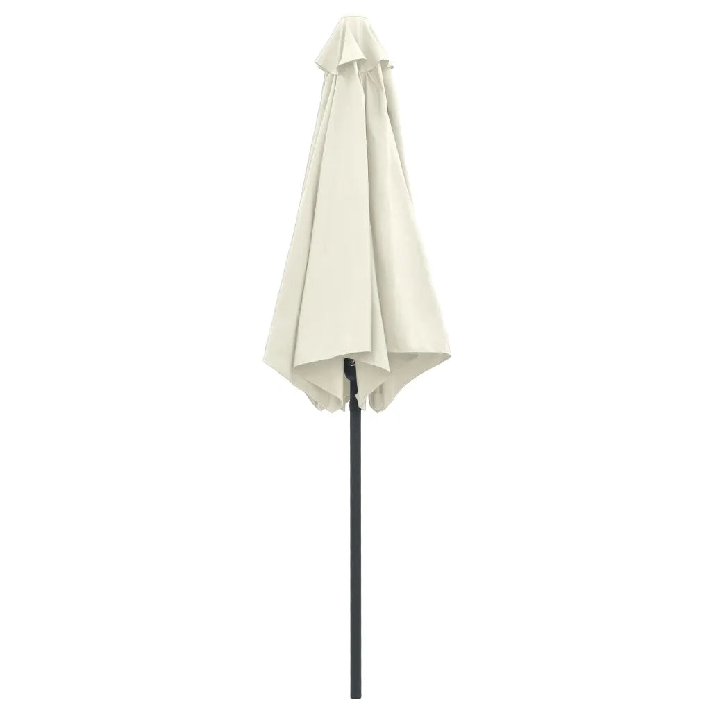 Ombrellone da Esterni Palo in Alluminio 270x246cm Bianco Sabbia cod mxl 15555