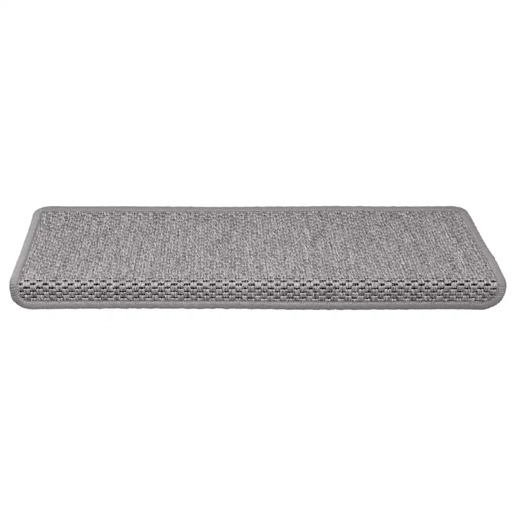 Tappeti Autoadesivi Scale Aspetto Sisal 30 pz | Gradini per Scale 65x21x4cm Argento