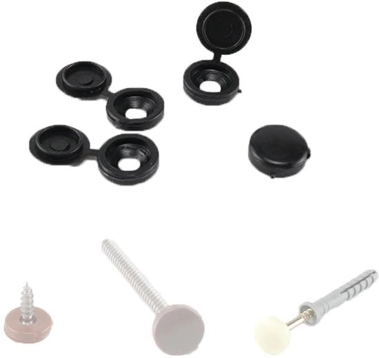 Schede decorative 100 pezzi - Coprifili - Hoesi decorativi - Materiale PP - Protezione - Per viti sotto 8,6 mm