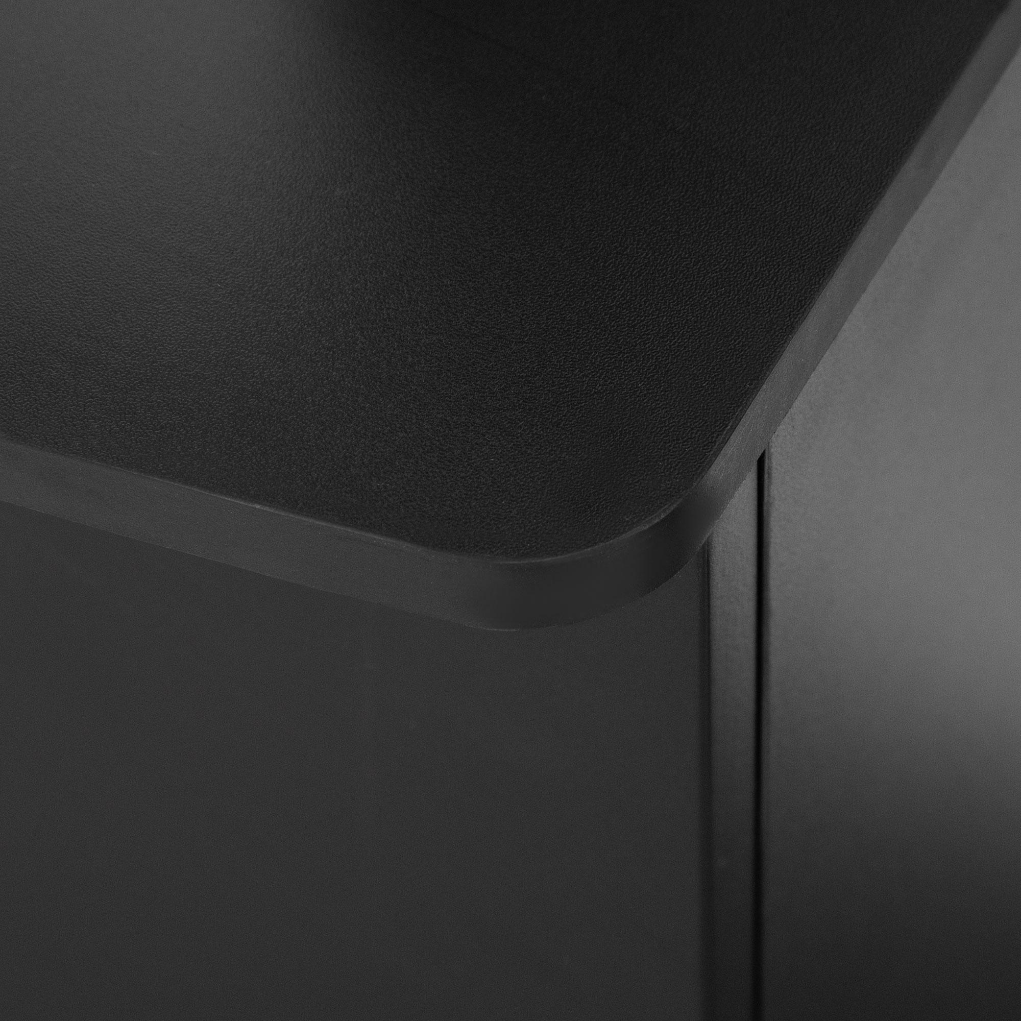 Cassettiera 2 Cassetti da Ufficio 43x45x72 cm con Ruote in MDF e Truciolato Nero