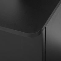 Cassettiera 2 Cassetti da Ufficio 43x45x72 cm con Ruote in MDF e Truciolato Nero