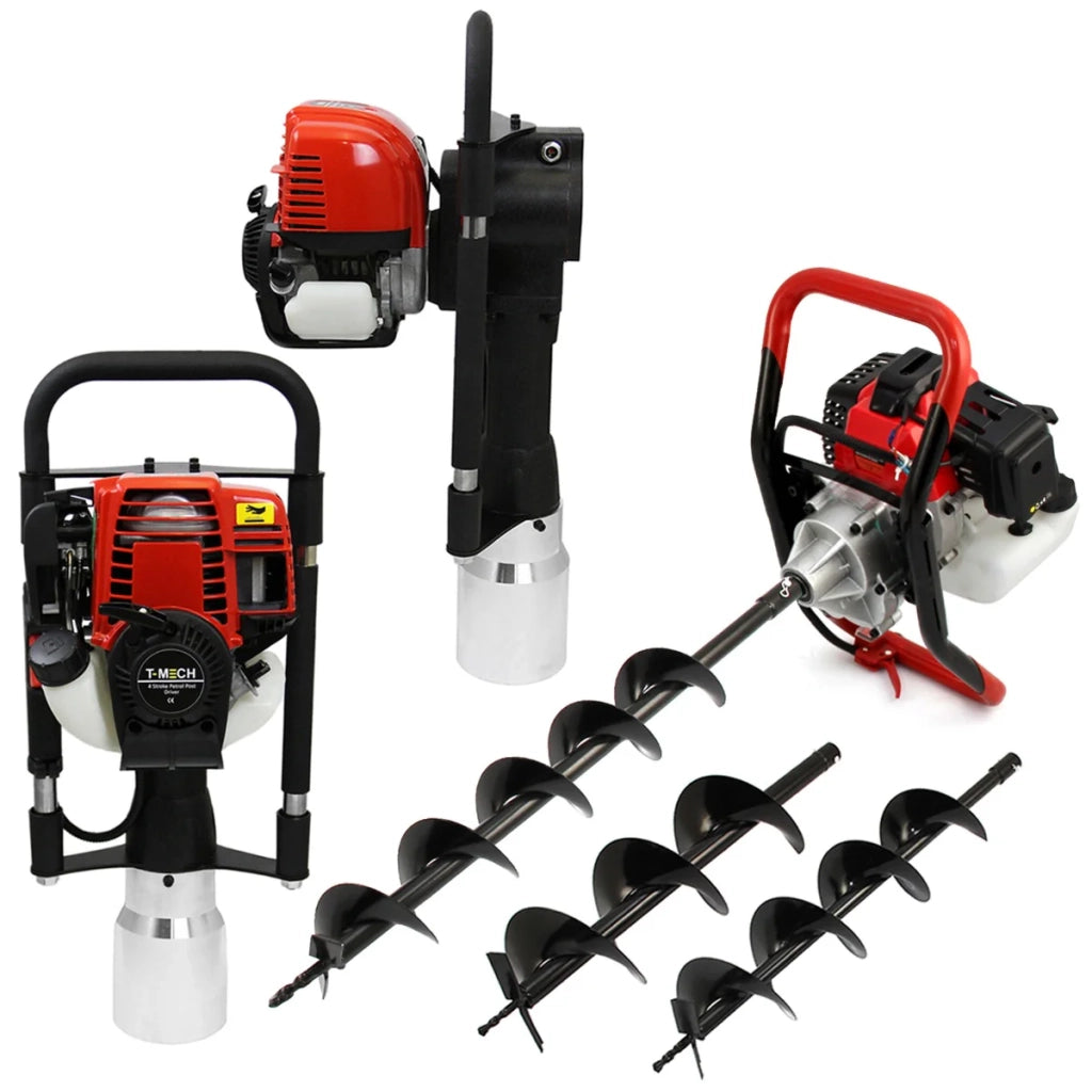 T-Mech Trivella 4 Tempi 120 mm - Ideale per Scavi e Montaggio di Pali