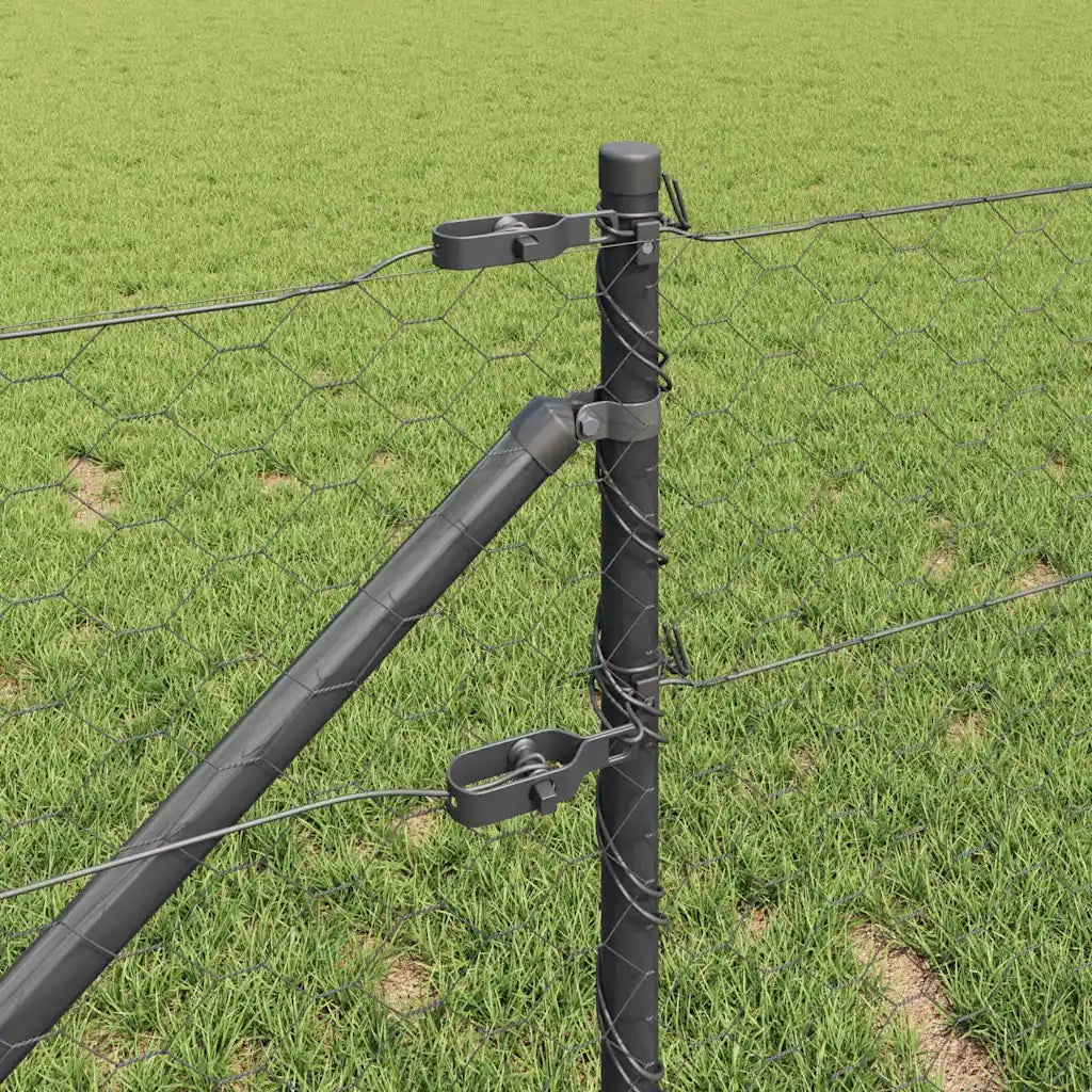 Palo della recinzione Grigio 25 x 0,6 m (rete 50 mm)