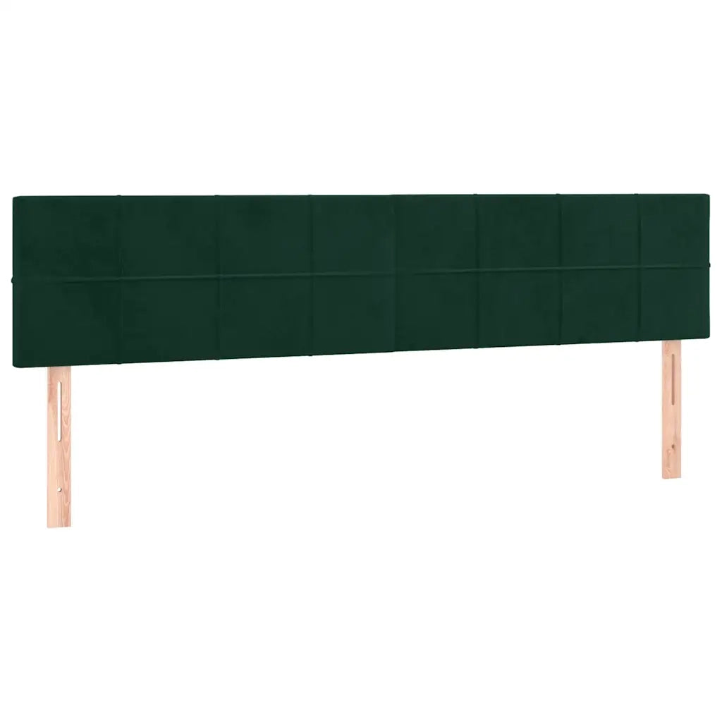 Giroletto a Molle con Materasso Verde Scuro 200x200 cm Velluto