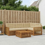 Set di divani da esterno 5 pz Naturale e Beige 3383331