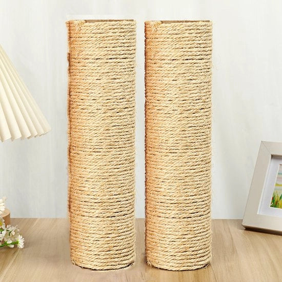 Palo di sisal, sostituzione per palo di protezione: Diametro 6 cm - Lunghezza: 44 cm, Colore del filo di sisal: Naturale