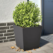 Fioriere da Giardino 2 pz Nere 40x40x40 cm in Acciaio 851053