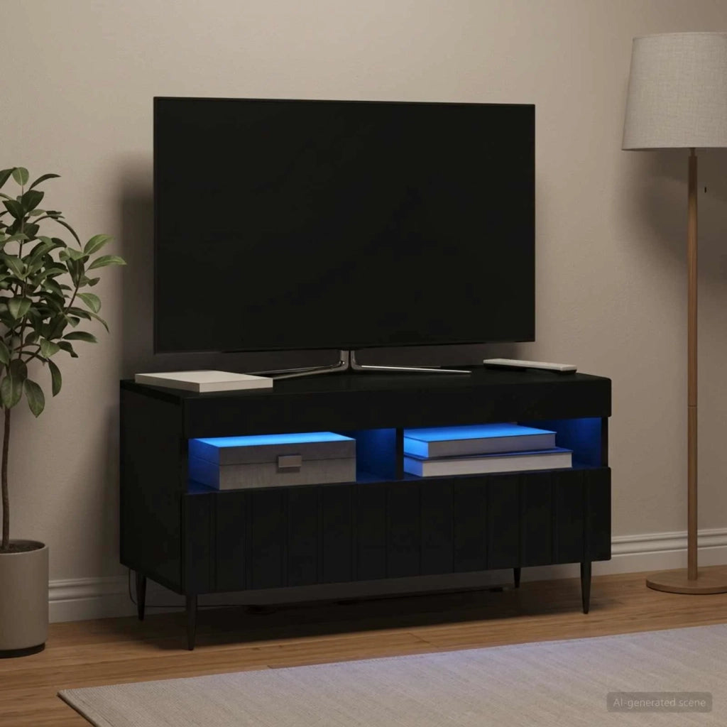 Mobile TV LED Nero Legno ingegnerizzato 896556