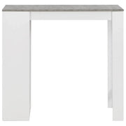 Tavolo da Bar con Ripiano Bianco 110x50x103 cm 280214